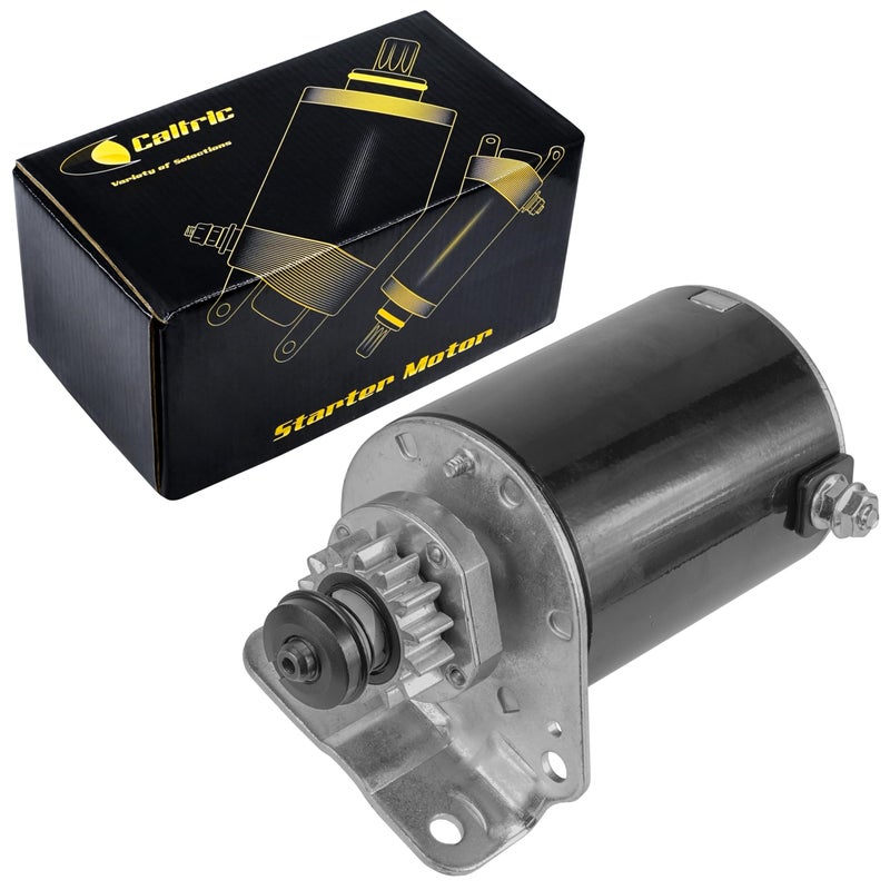 Caltric Starter Compatible With John Deere D100 D105 D110 D120 100 Series Tractor 17.5Hp 19Hp 21Hp / 14 Teeth Improved Steel Gear - Image 1